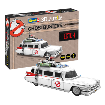 QUEBRA CABEÇA 3D PUZZLE CAÇA FANTASMAS GHOSTBUSTERS ECTO-1 154 PEÇAS REVELL REV 00222